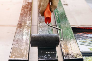 Çelik bar siyah boyalı