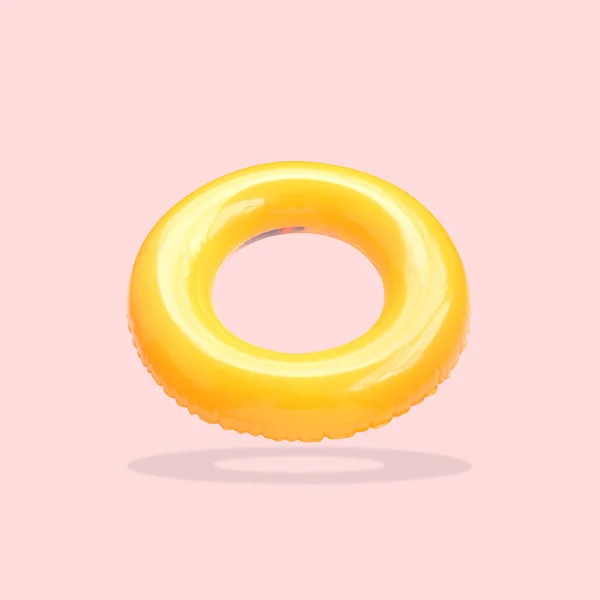Yellow color swim rings isolated