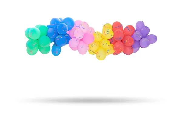 Grupo de balões multicoloridos para decoração em celebrações — Fotografia de Stock