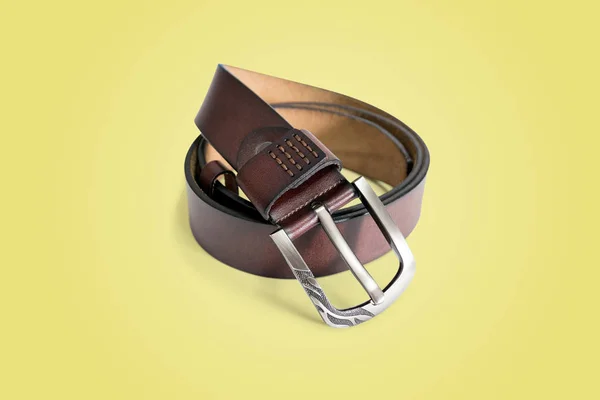 Brown fashion leather belt