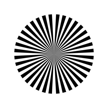 Siyah ve beyaz ışınlar soyut arkaplan, kameraların, fotoğrafların ya da sinema lenslerinin çözünürlüğünü ve odak noktasını test etmek için kullanılabilir.