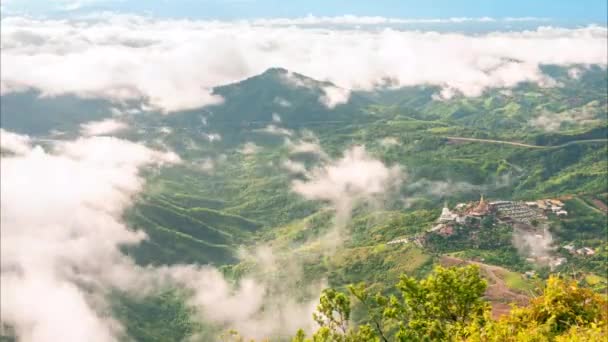 Video Lapso Tiempo Las Nubes Que Cubren Ciudad Tomada Desde — Vídeo de stock