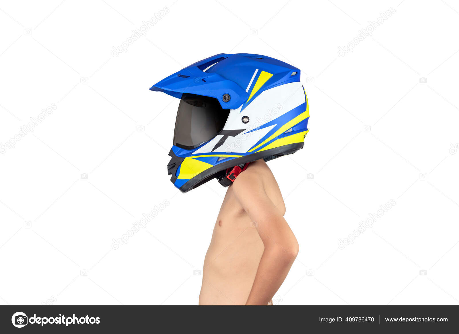 white motocross helmet