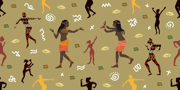 Fronteira de dança tribal . — Vetor de Stock