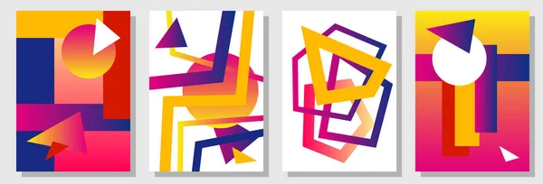 Abstrakte Farbverläufe, inspiriert von der Bauhaus-Kunst. — Stockvektor