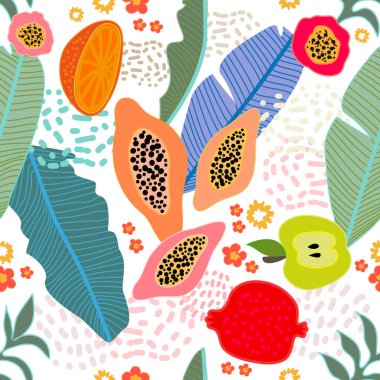 Egzotik tropik bahçe.