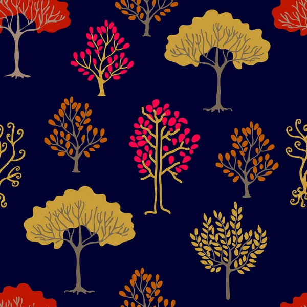 Bosque dorado de otoño . — Vector de stock