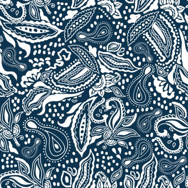 Mavi ve beyaz yazdırma.