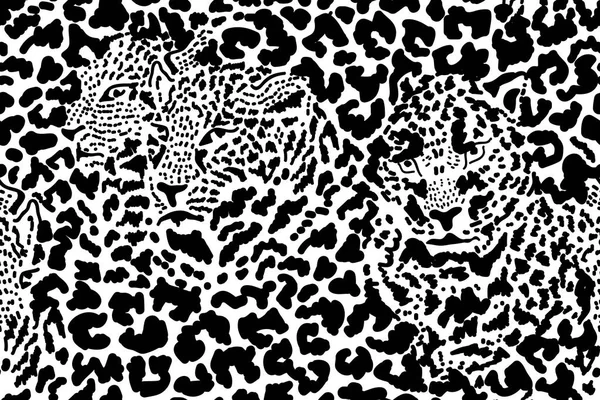 Safari noir et blanc . — Image vectorielle