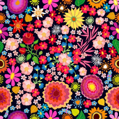 Renkli çiçek halı.