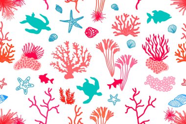 Colorful coral reef. clipart
