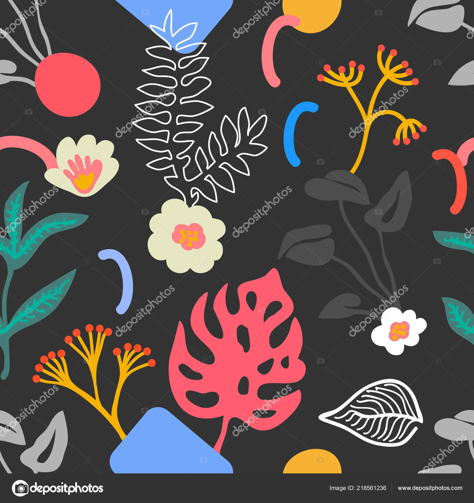 Modern Print With Japanese Floral Motifs Vector Image By C Svetlanakononova Vector Stock 218561236