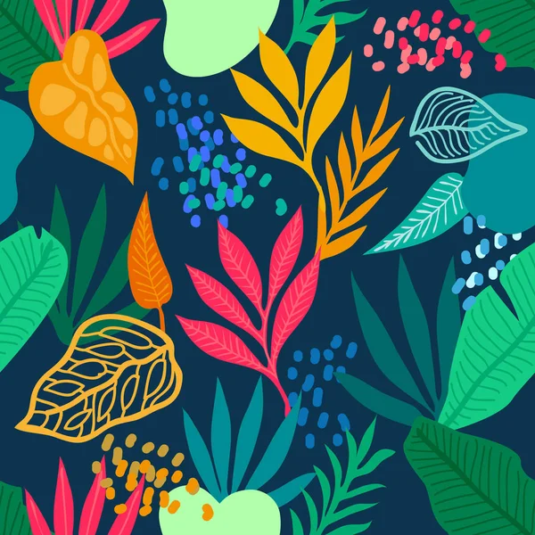 Colorida selva tropical . — Vector de stock