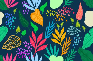 Renkli tropikal yağmur ormanları.