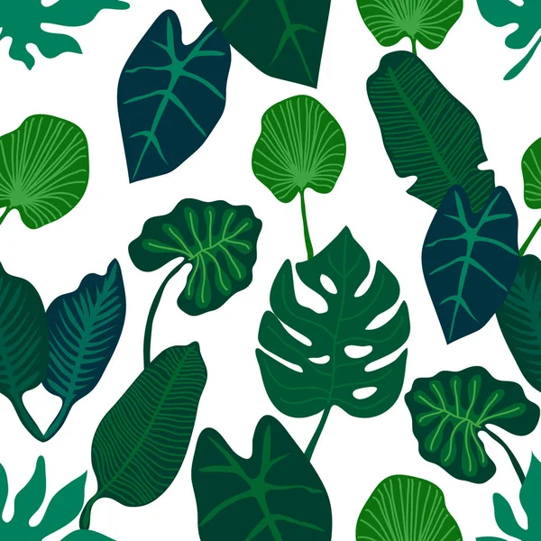 Green jungle print. — Stock Vector