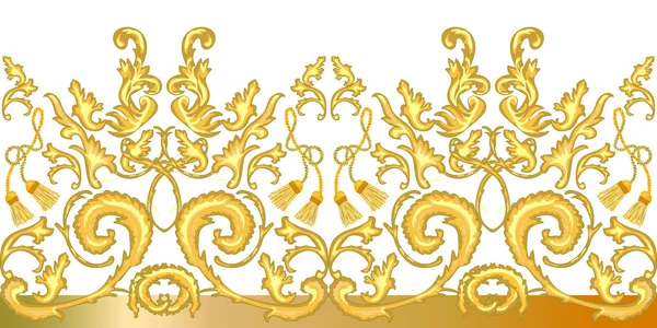 Golden baroque border. — Stock Vector
