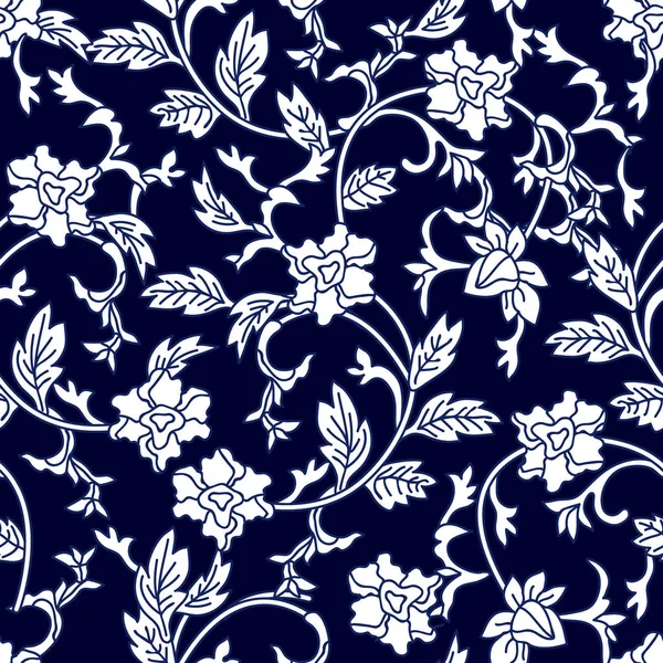 Çince style mavi ve beyaz süsleme. 