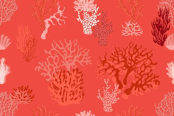 Living corals in the ocean. — Stock Vector