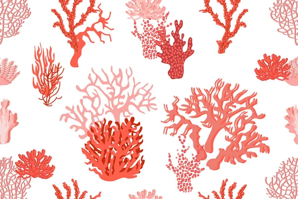 Corais vivos no oceano . — Vetor de Stock