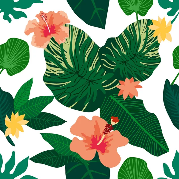 Forêt tropicale printanière . — Image vectorielle