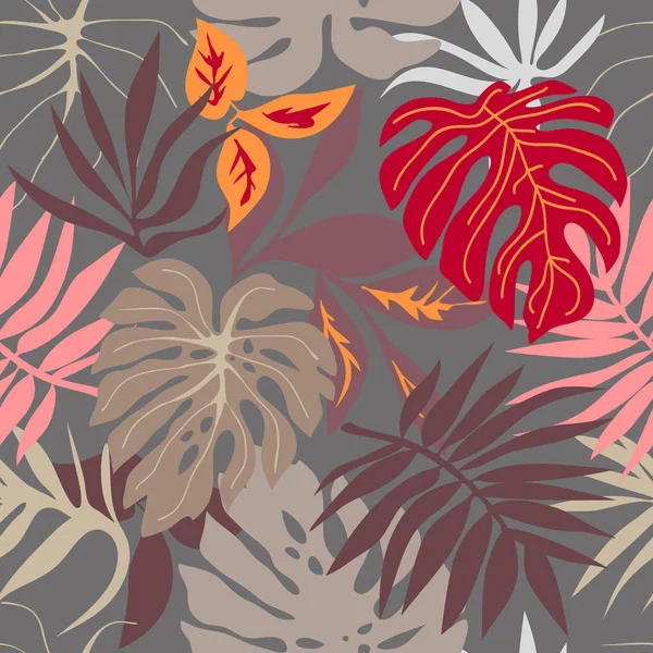 Forêt tropicale rouge. — Image vectorielle