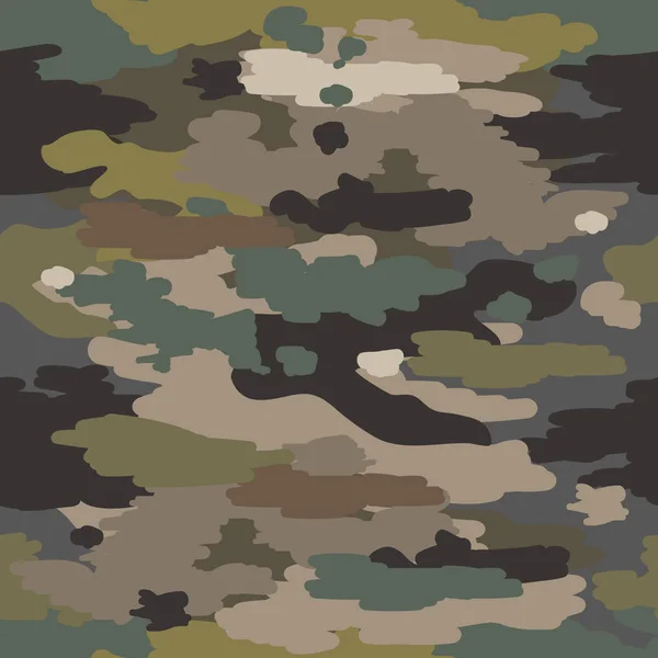 Impression camouflage tendance avec effet dessiné à la main . — Image vectorielle