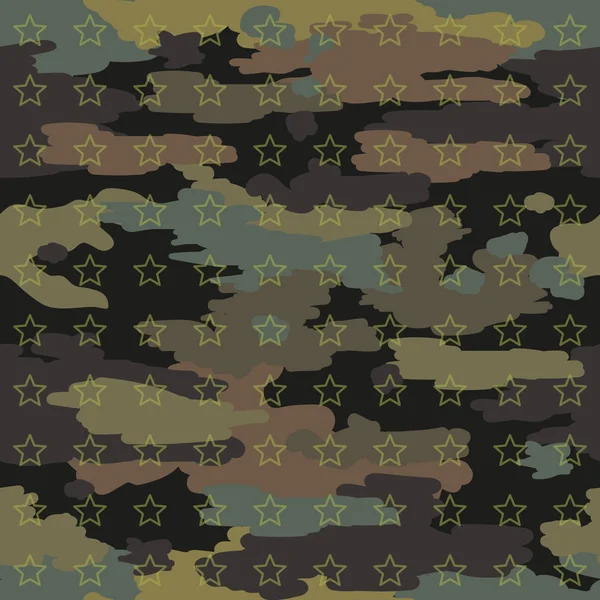 Impression camouflage tendance avec effet dessiné à la main . — Image vectorielle