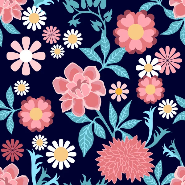 Japon motifli çiçek tasarımı. — Stok Vektör