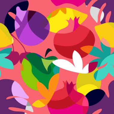 Soyut jeometik tropikal resim. 