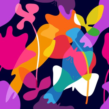 Soyut parlak tropikal resim. 