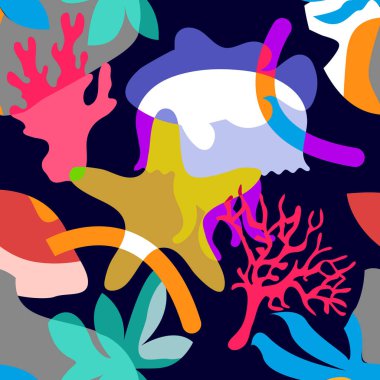 Tropikal okyanus boyama.