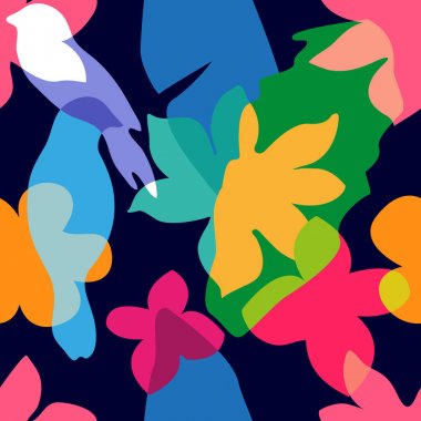 Soyut tropikal bahçe.