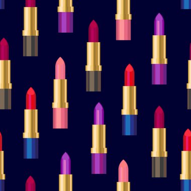 İzole kozmetik elemanlar ile dikişsiz desen.