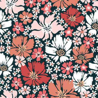 çiçek açan çiçekler ile Seamless Modeli.