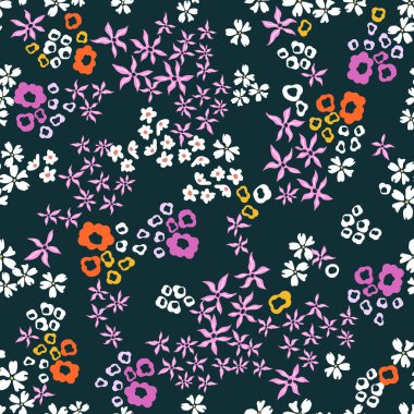 Seamless print with  small flowers. clipart