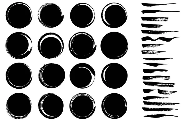 Kartları Için Siyah Grafik Tasarım Öğeleri Kümesi — Stok Vektör