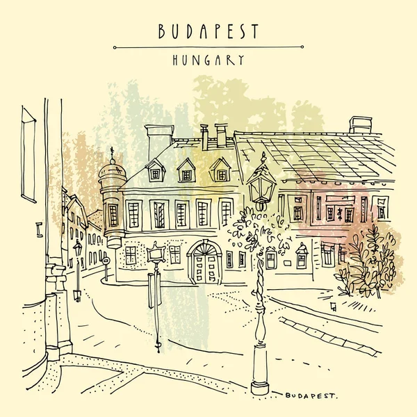 Straat Budapest City Hongarije Europe — Stockvector