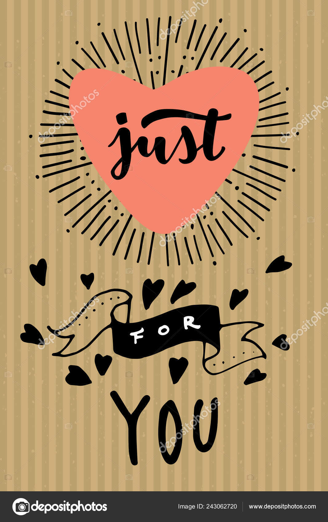 Набор Дню Святого Валентина Любовь Надписью Современная.