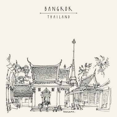 Bangkok, Tayland, Asya. Wat Chana Songkhram Ratchaworawihan, mo