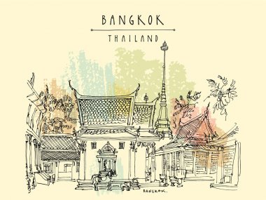 Bangkok, Tayland, Asya. Wat Chana Songkhram Ratchaworawihan, mo
