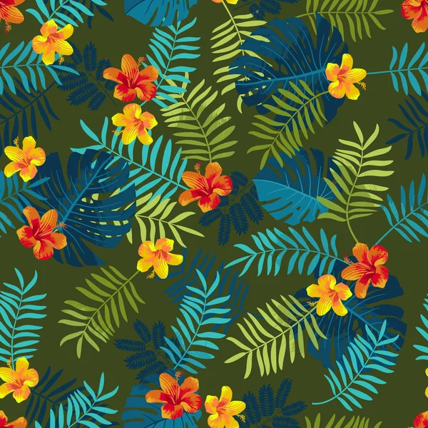 Banner de venda de verão. Até 50 por cento oferta de desconto. Tropical d — Vetor de Stock