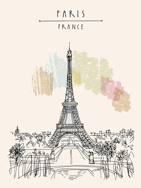 Paris, Fransa, Avrupa. Eyfel Kulesi. Fransa 'nın ünlü simgesi. Han!