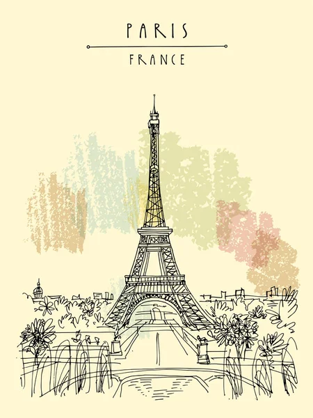 Paris, Fransa, Avrupa. Eyfel Kulesi. Fransa 'nın ünlü simgesi. Han!