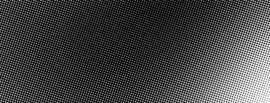 Yarım tonluk noktalı eğim. Siyah benekli dalga arka planı. Gürültü efekti komik desen. Retro tahıl tozu kaplaması. Nokta ızgara parmak izi pankartı. İğrenç soluk toz bağlama tasarımı. Sert doku bg