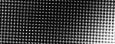 Screentone bg. Siyah benekli dalga arka planı. Gürültü efekti komik desen. Retro tahıl tozu kaplaması. Nokta ızgara parmak izi pankartı. İğrenç solmuş toz bulutu klasik tasarımı