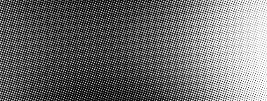 Yarım tonluk noktalı eğim. Screentone bg. Siyah benekli dalga arka planı. Gürültü efekti komik desen. Retro tahıl tozu kaplaması. Nokta ızgara parmak izi pankartı. İğrenç solmuş toz bulutu klasik tasarımı