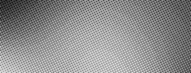 Yarım tonluk noktalı eğim. Siyah benekli dalga arka planı. Gürültü efekti komik desen. Retro tahıl tozu kaplaması. Nokta ızgara parmak izi pankartı. İğrenç soluk toz bağlama tasarımı. Sert doku bg