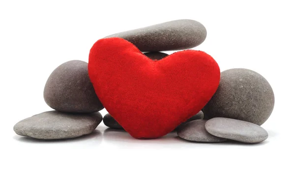 Stones Heart Isolated White Background Royalty Free Stock Images