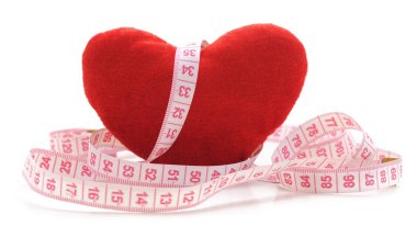 Kalp ve santimetre teyp.