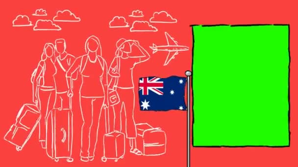 Australie Tourisme Dessiné Main — Video